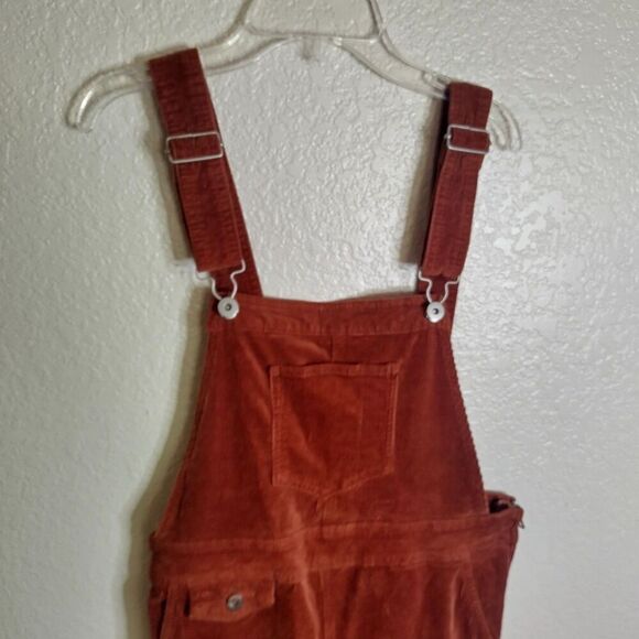 Anthropologie Pilcro Corduroy flare Overalls sz 27 - Picture 3 of 11